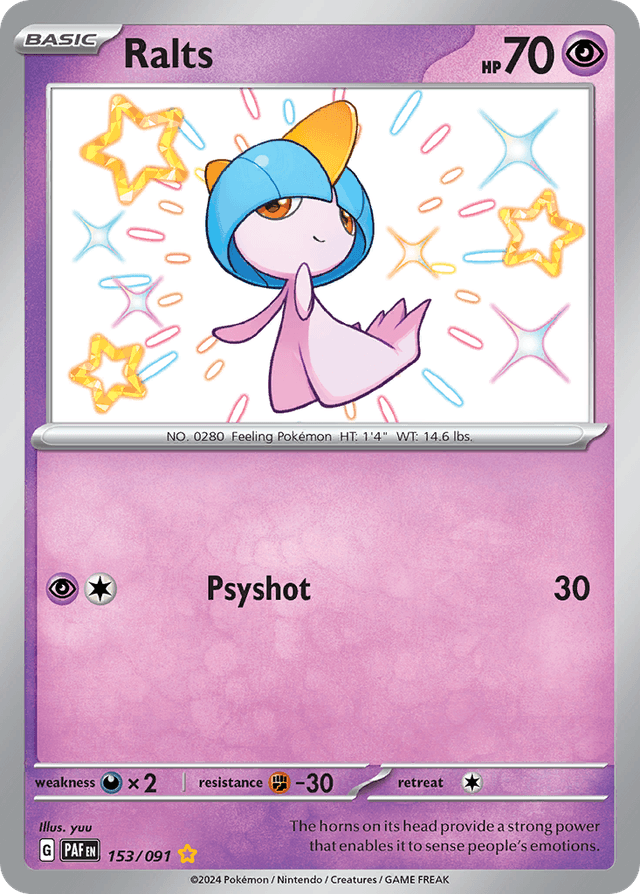 Carta Ralts 153/91 do set Paldean Fates — Pokémon TCG | Bynx