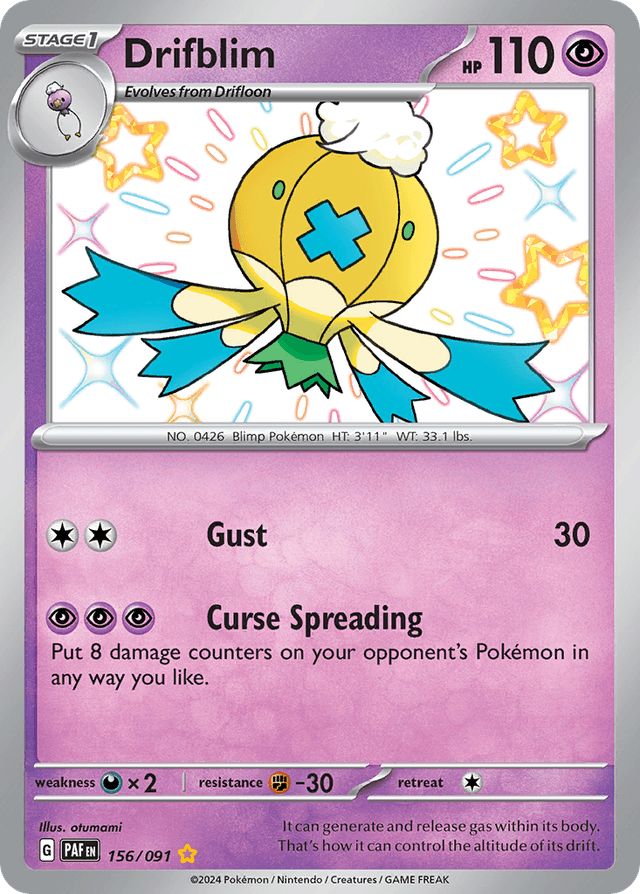 Carta Drifblim 156/91 do set Paldean Fates — Pokémon TCG | Bynx
