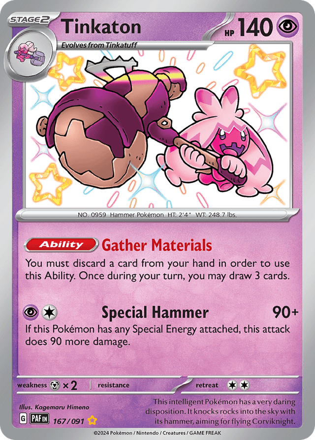 Carta Tinkaton 167/91 do set Paldean Fates — Pokémon TCG | Bynx