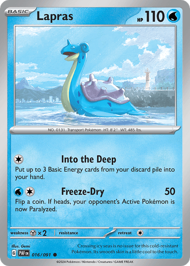 Carta Lapras 16/91 do set Paldean Fates — Pokémon TCG | Bynx