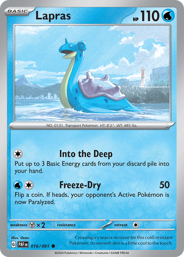 Carta Lapras 16/91 do set Paldean Fates — Pokémon TCG | Bynx