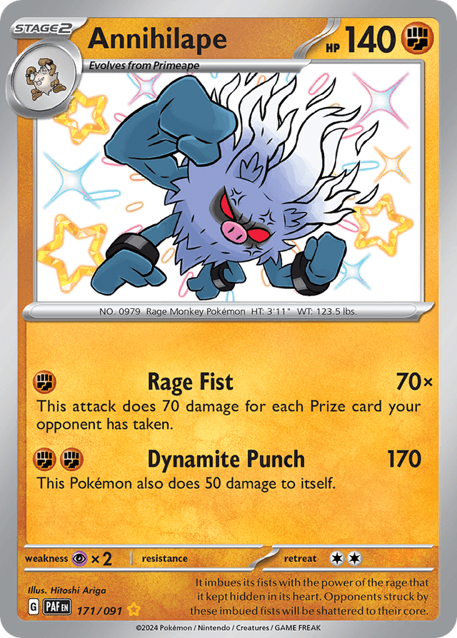 Carta Annihilape 171/91 do set Paldean Fates — Pokémon TCG | Bynx