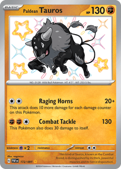Paldean Tauros 172 — Paldean Fates