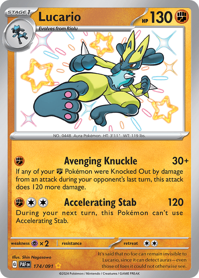Carta Lucario 174/91 do set Paldean Fates — Pokémon TCG | Bynx