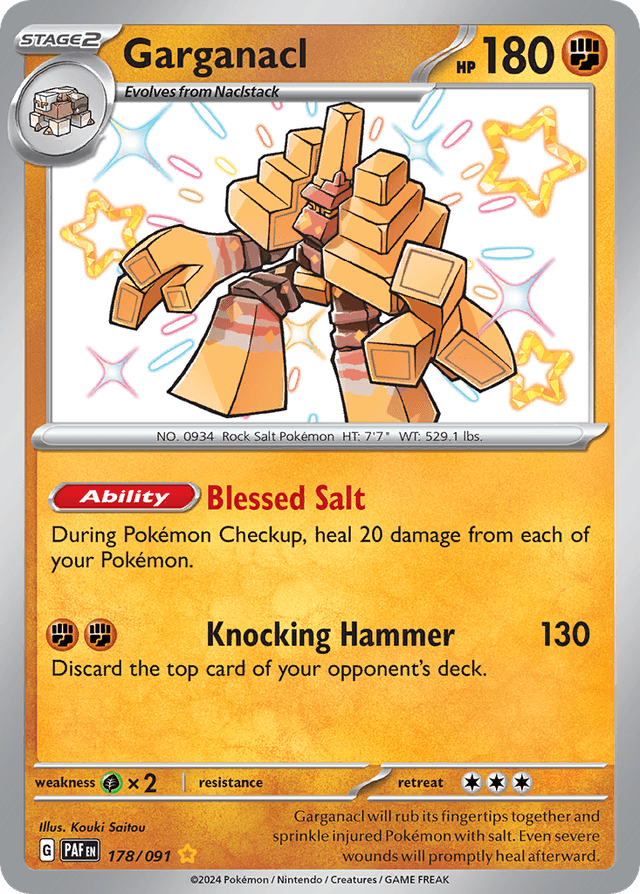 Carta Garganacl 178/91 do set Paldean Fates — Pokémon TCG | Bynx