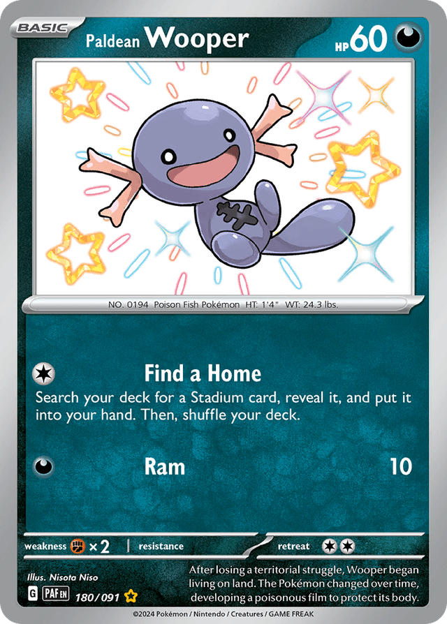 Carta Paldean Wooper 180/91 do set Paldean Fates — Pokémon TCG | Bynx