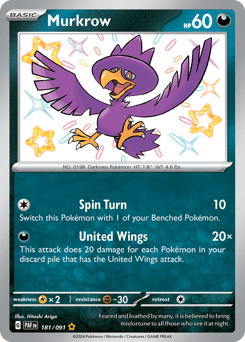 Murkrow 181 — Paldean Fates