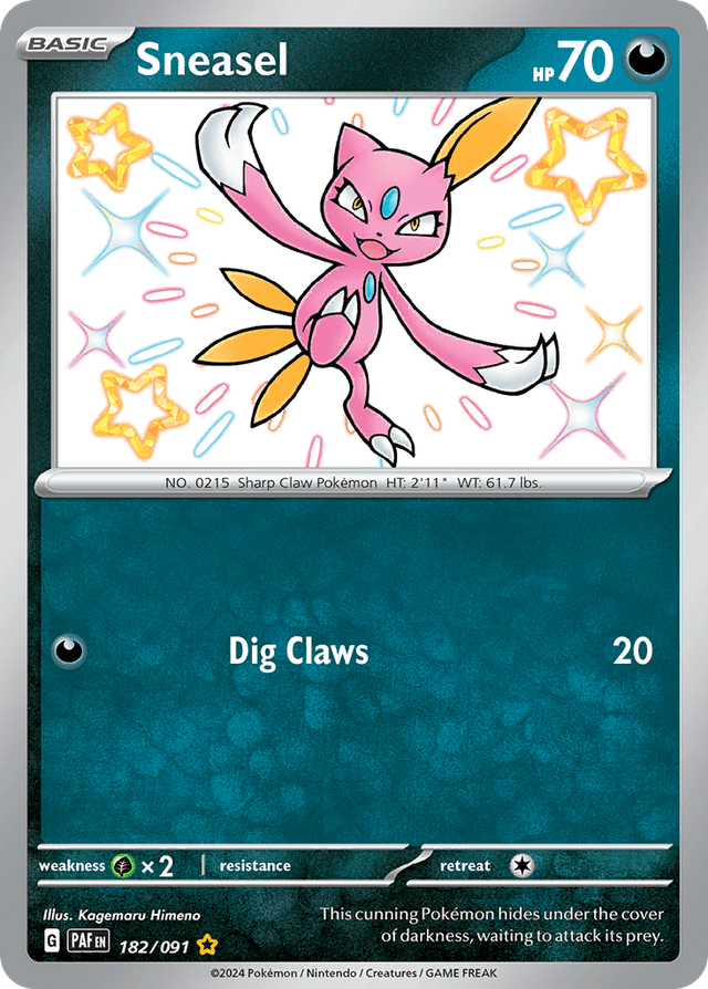Carta Sneasel 182/91 do set Paldean Fates — Pokémon TCG | Bynx