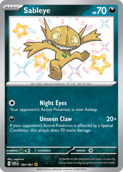 Sableye 184 — Paldean Fates