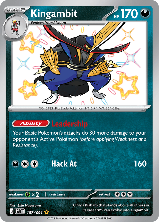 Carta Kingambit 187/91 do set Paldean Fates — Pokémon TCG | Bynx