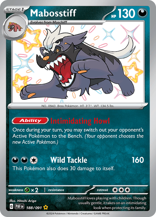 Carta Mabosstiff 188/91 do set Paldean Fates — Pokémon TCG | Bynx