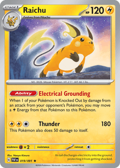 Raichu 19 — Paldean Fates