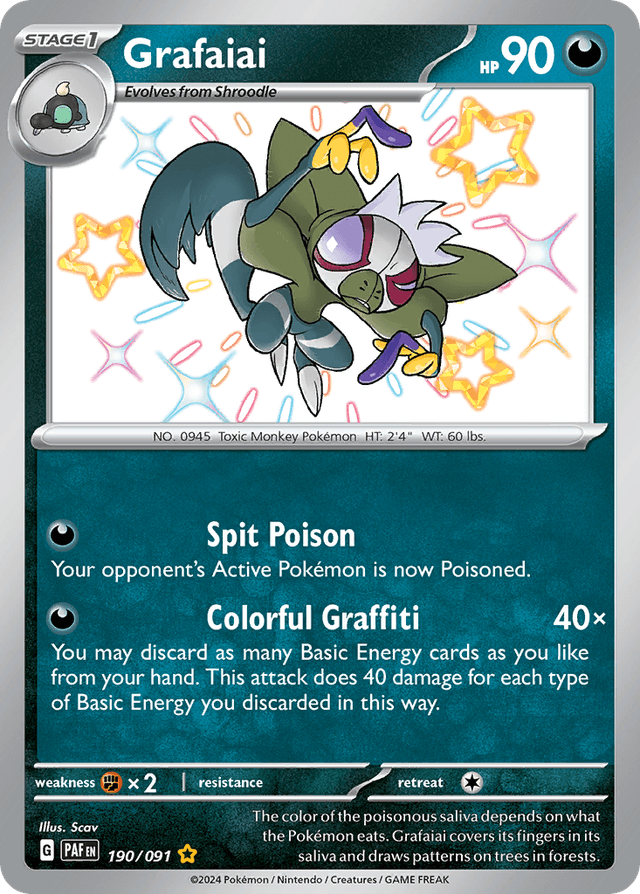 Carta Grafaiai 190/91 do set Paldean Fates — Pokémon TCG | Bynx
