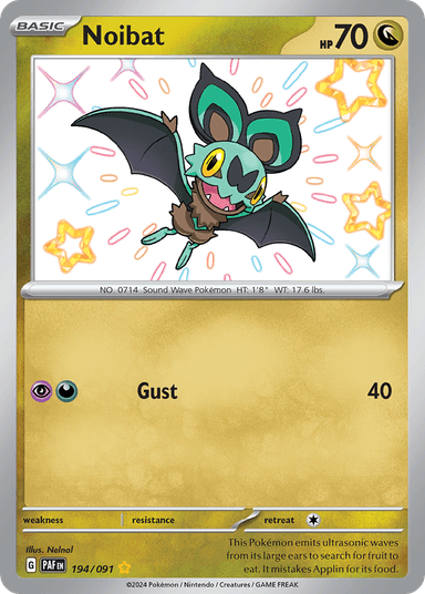 Carta Noibat 194/91 do set Paldean Fates — Pokémon TCG | Bynx