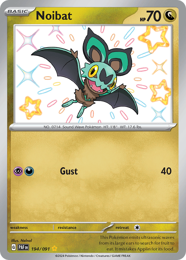 Carta Noibat 194/91 do set Paldean Fates — Pokémon TCG | Bynx