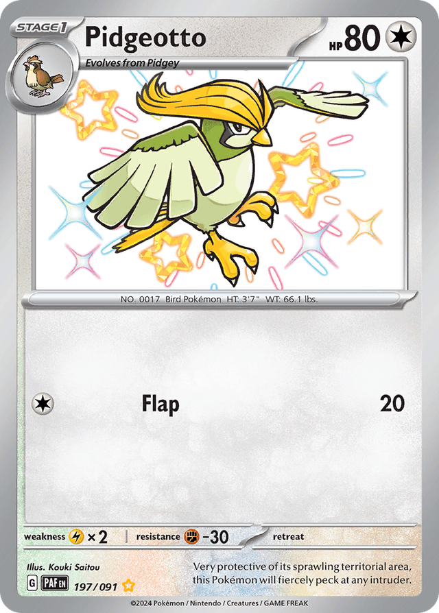 Carta Pidgeotto 197/91 do set Paldean Fates — Pokémon TCG | Bynx