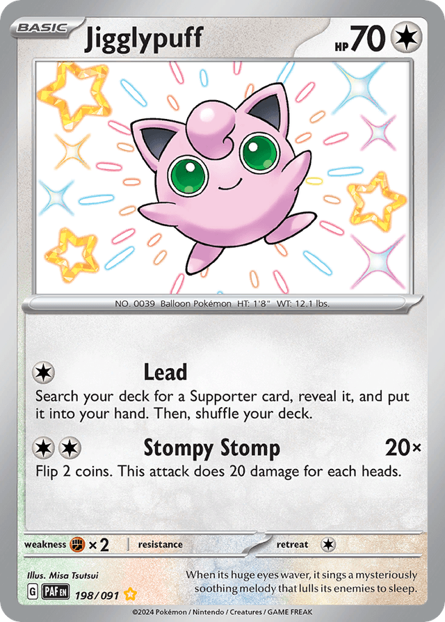 Carta Jigglypuff 198/91 do set Paldean Fates — Pokémon TCG | Bynx
