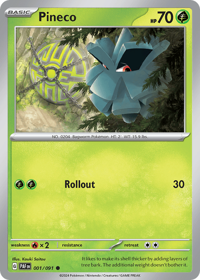 Carta Pineco 1/91 do set Paldean Fates — Pokémon TCG | Bynx