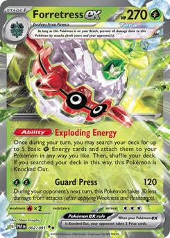 Forretress ex 2 — Paldean Fates