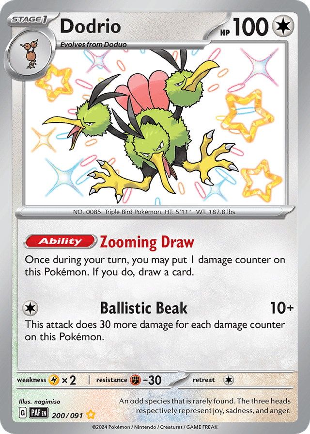 Carta Dodrio 200/91 do set Paldean Fates — Pokémon TCG | Bynx