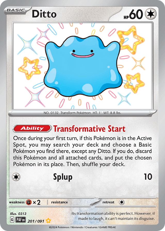 Carta Ditto 201/91 do set Paldean Fates — Pokémon TCG | Bynx