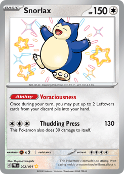 Snorlax 202 — Paldean Fates