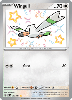 Wingull 203 — Paldean Fates