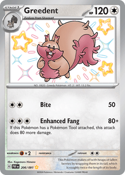 Greedent 206 — Paldean Fates