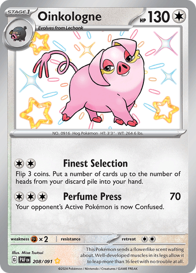 Carta Oinkologne 208/91 do set Paldean Fates — Pokémon TCG | Bynx