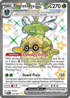 Forretress ex 212 — Paldean Fates