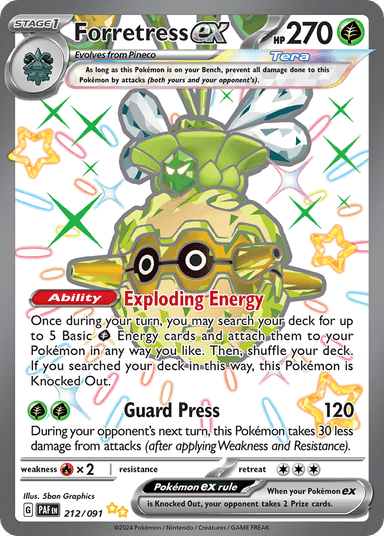 Carta Forretress ex 212/91 do set Paldean Fates — Pokémon TCG | Bynx