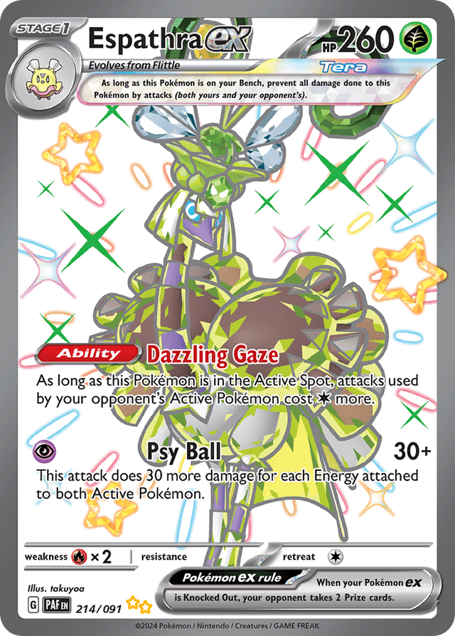Carta Espathra ex 214/91 do set Paldean Fates — Pokémon TCG | Bynx