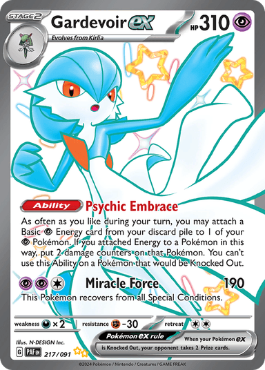 Carta Gardevoir ex 217/91 do set Paldean Fates — Pokémon TCG | Bynx