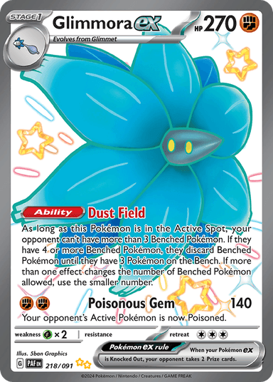 Carta Glimmora ex 218/91 do set Paldean Fates — Pokémon TCG | Bynx
