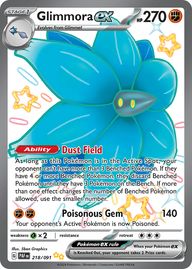 Carta Glimmora ex 218/91 do set Paldean Fates — Pokémon TCG | Bynx