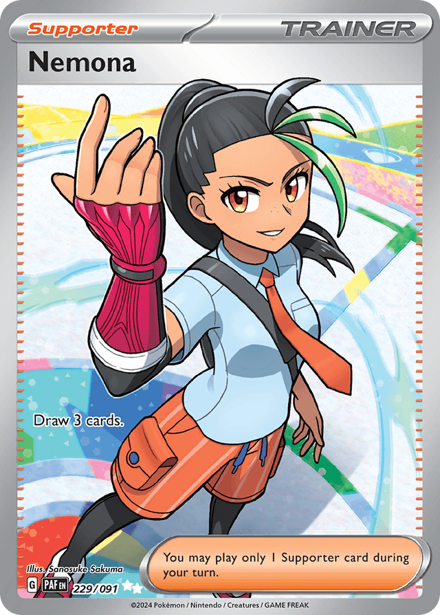 Carta Nemona 229/91 do set Paldean Fates — Pokémon TCG | Bynx