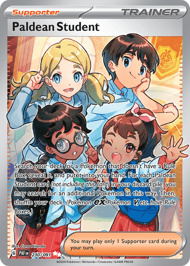 Carta Paldean Student 230/91 do set Paldean Fates — Pokémon TCG | Bynx