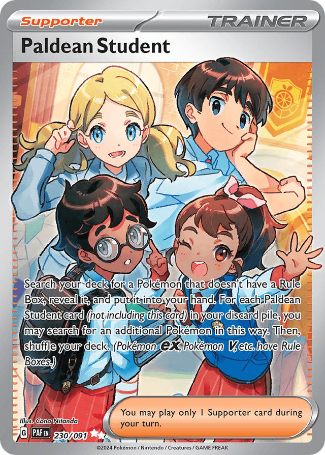 Carta Paldean Student 230/91 do set Paldean Fates — Pokémon TCG | Bynx
