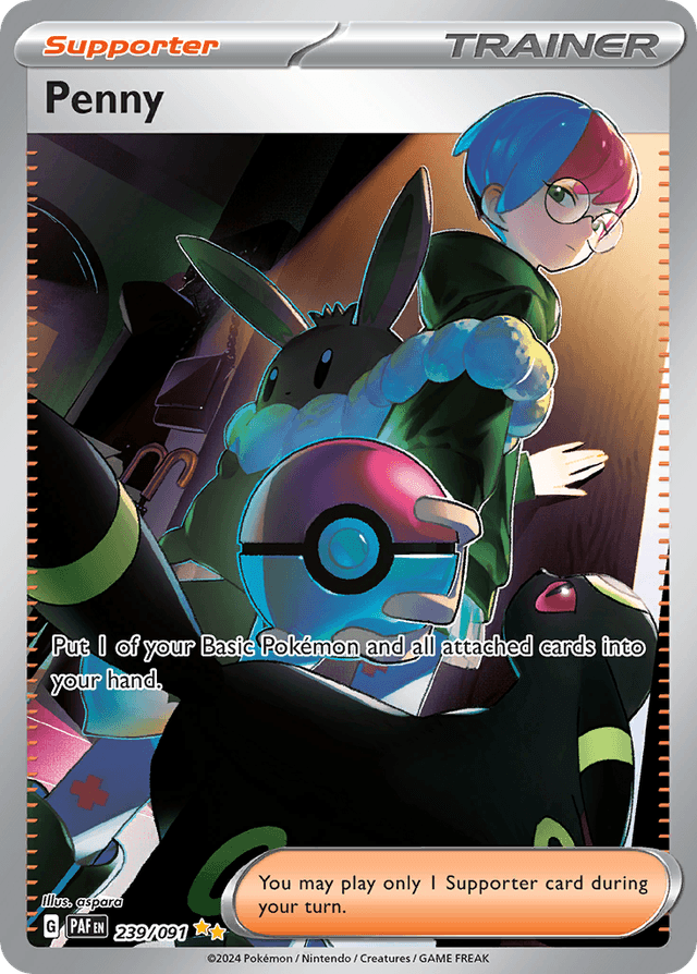 Carta Penny 239/91 do set Paldean Fates — Pokémon TCG | Bynx
