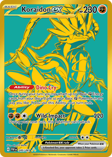 Carta Koraidon ex 245/91 do set Paldean Fates — Pokémon TCG | Bynx