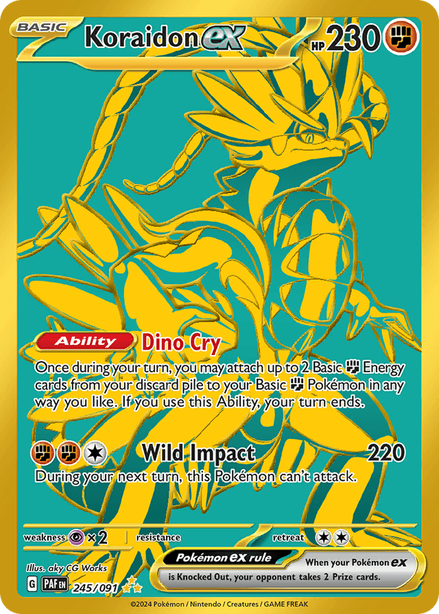 Carta Koraidon ex 245/91 do set Paldean Fates — Pokémon TCG | Bynx