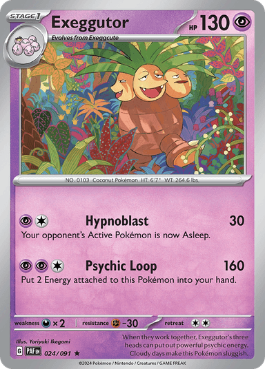 Carta Exeggutor 24/91 do set Paldean Fates — Pokémon TCG | Bynx