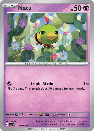 Carta Natu 25/91 do set Paldean Fates — Pokémon TCG | Bynx