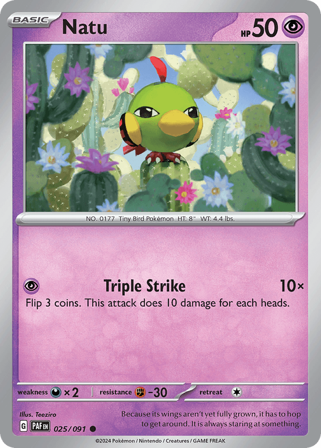 Carta Natu 25/91 do set Paldean Fates — Pokémon TCG | Bynx