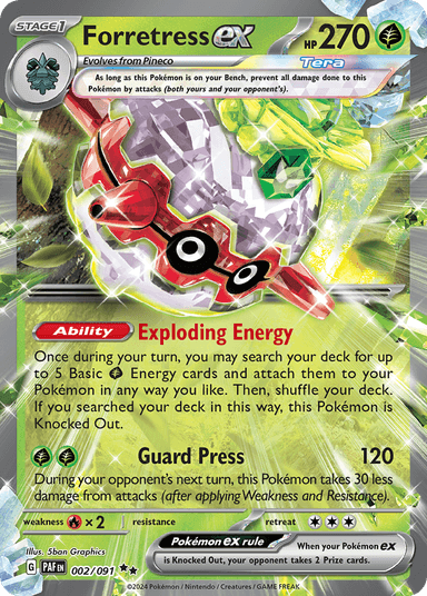 Carta Forretress ex 2/91 do set Paldean Fates — Pokémon TCG | Bynx