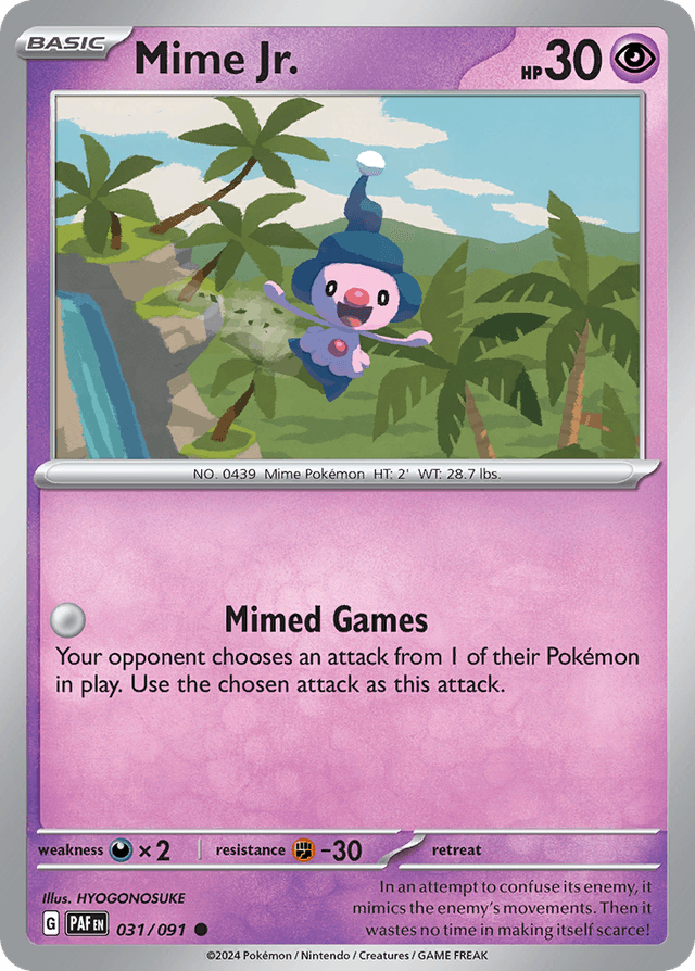 Carta Mime Jr. 31/91 do set Paldean Fates — Pokémon TCG | Bynx