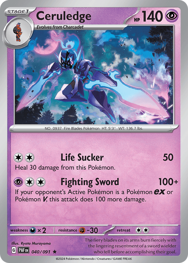 Carta Ceruledge 40/91 do set Paldean Fates — Pokémon TCG | Bynx