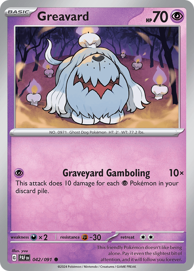 Carta Greavard 42/91 do set Paldean Fates — Pokémon TCG | Bynx