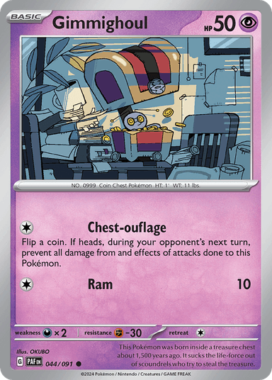 Carta Gimmighoul 44/91 do set Paldean Fates — Pokémon TCG | Bynx