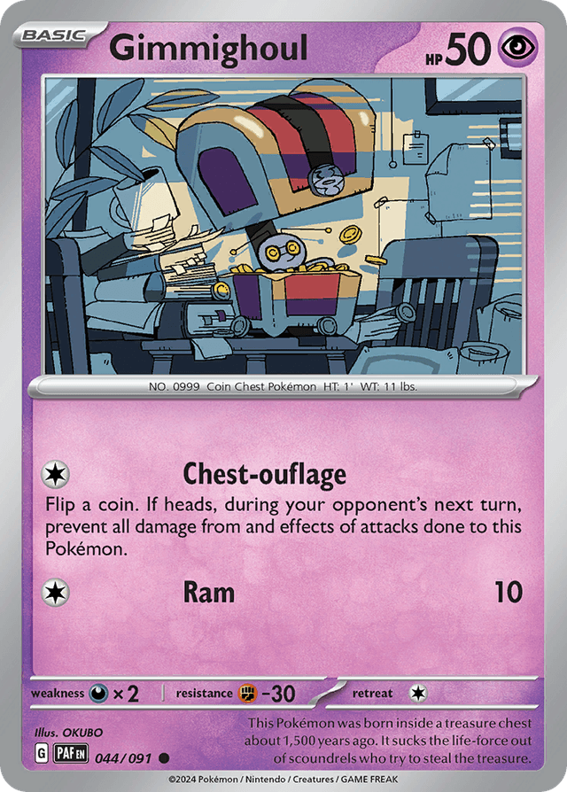 Carta Gimmighoul 44/91 do set Paldean Fates — Pokémon TCG | Bynx